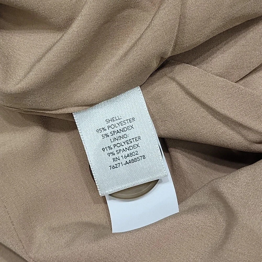 Kate & Mallory Womens Tan Dressy Work Office Business Casual Vest Size XL